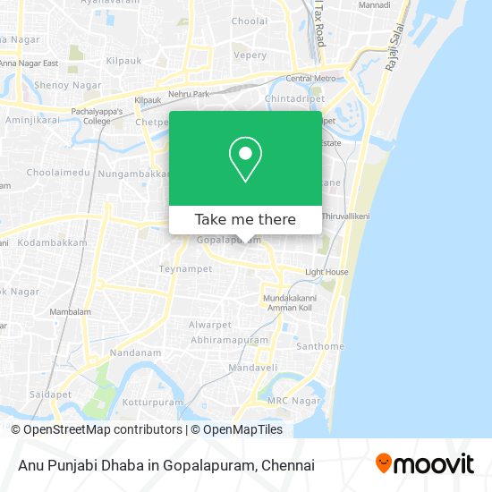 Anu Punjabi Dhaba in Gopalapuram map