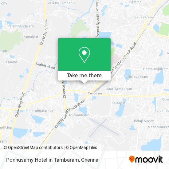Ponnusamy Hotel in Tambaram map