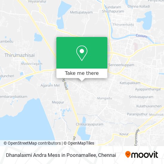 Dhanalaxmi Andra Mess in Poonamallee map