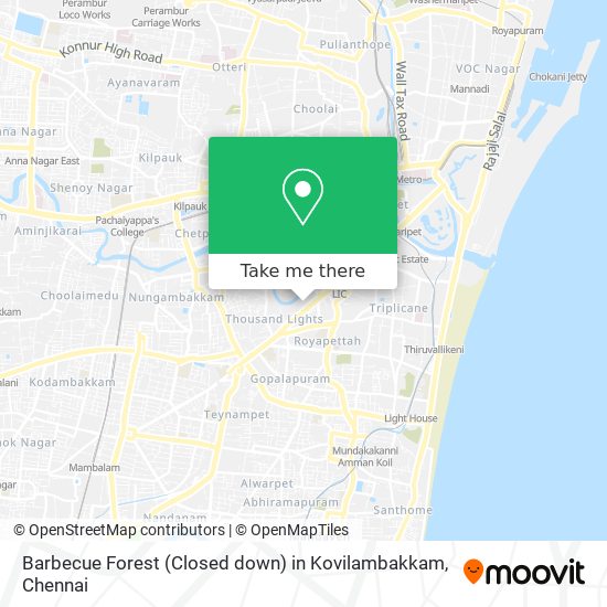 Barbecue Forest (Closed down) in Kovilambakkam map