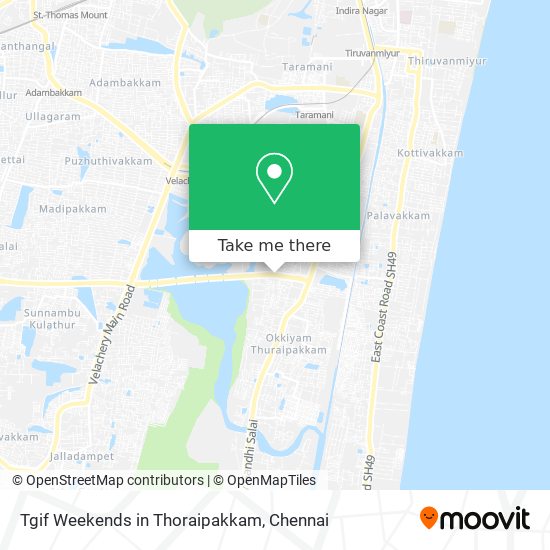 Tgif Weekends in Thoraipakkam map
