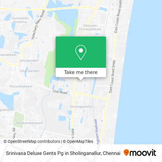 Srinivasa Deluxe Gents Pg in Sholinganallur map