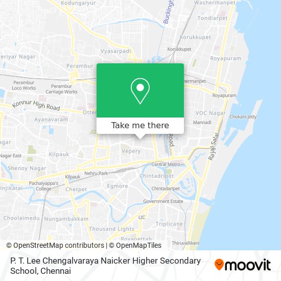 P. T. Lee Chengalvaraya Naicker Higher Secondary School map