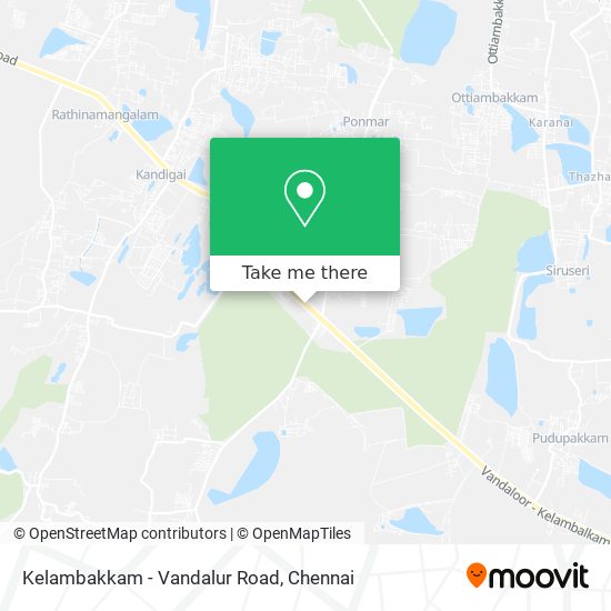 Kelambakkam - Vandalur Road map