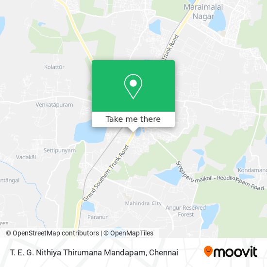 T. E. G. Nithiya Thirumana Mandapam map