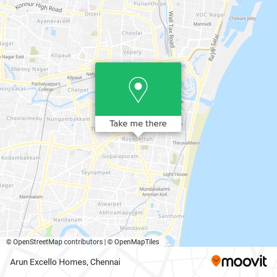 Arun Excello Homes map