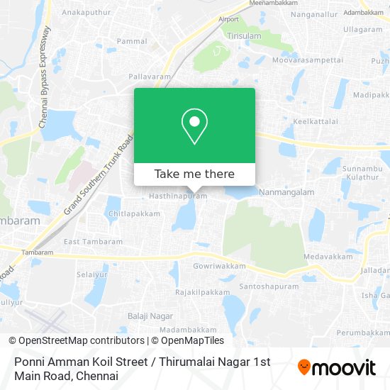 Ponni Amman Koil Street / Thirumalai Nagar 1st Main Road map