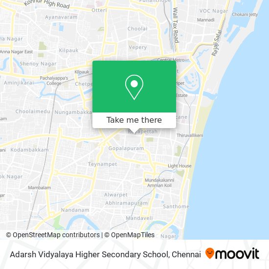 Adarsh Vidyalaya Higher Secondary School map