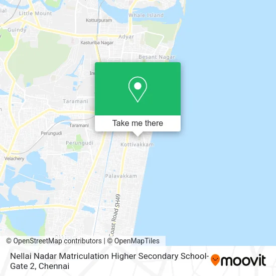 Nellai Nadar Matriculation Higher Secondary School-Gate 2 map