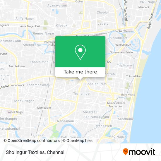 Sholingur Textiles map