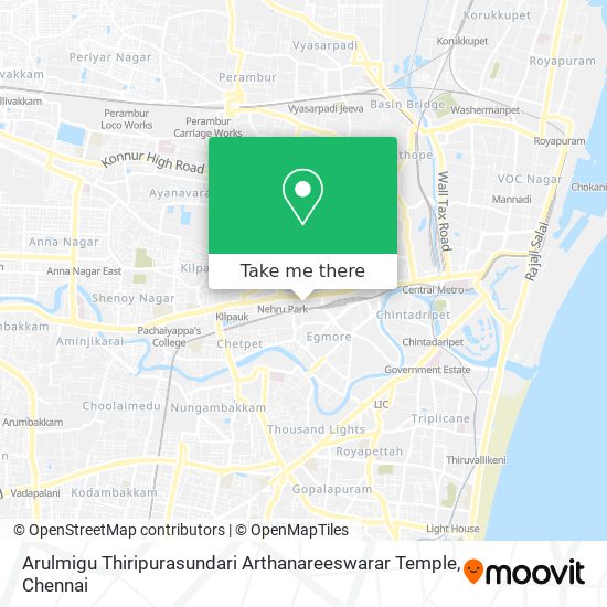 Arulmigu Thiripurasundari Arthanareeswarar Temple map