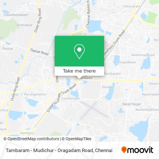 Tambaram - Mudichur - Oragadam Road map