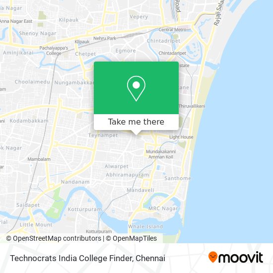 Technocrats India College Finder map