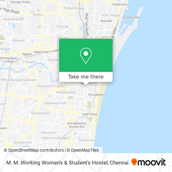 M. M. Working Women's & Student's Hostel map