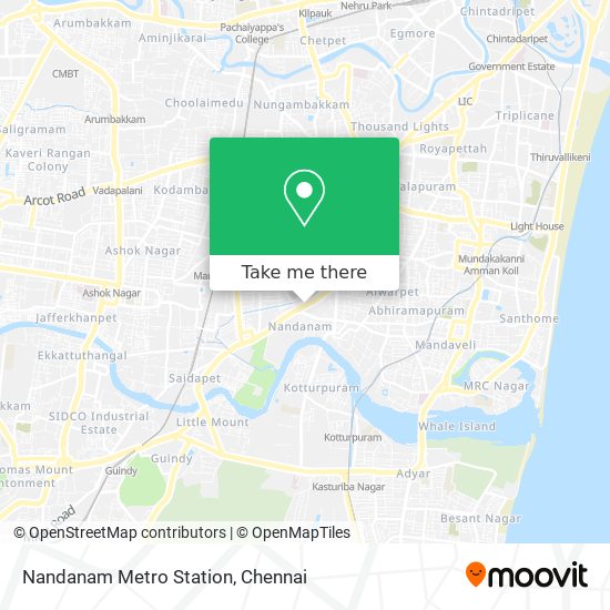 Nandanam Metro Station map