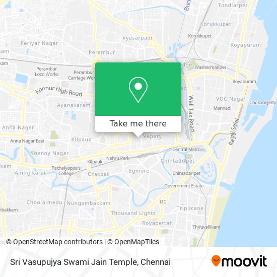 Sri Vasupujya Swami Jain Temple map