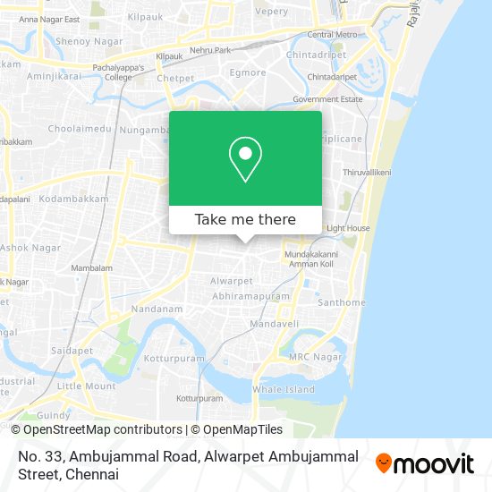 No. 33, Ambujammal Road, Alwarpet Ambujammal Street map