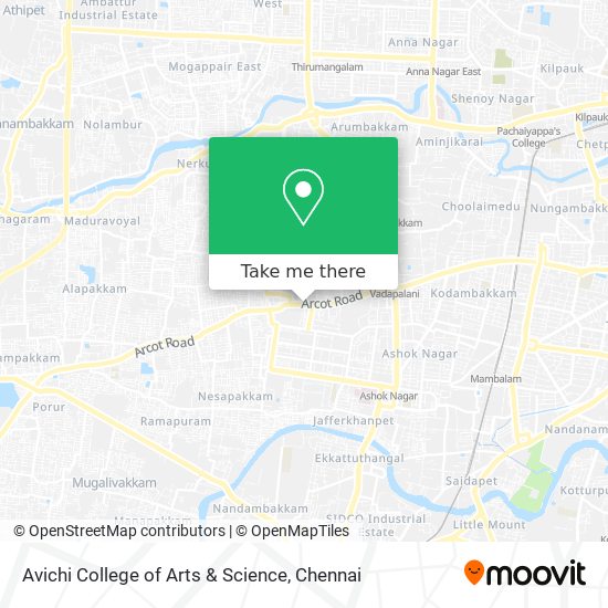 Avichi College of Arts & Science map