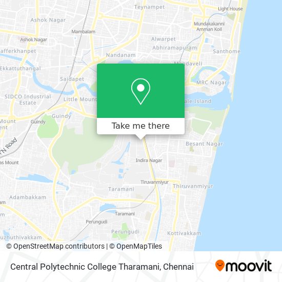 Central Polytechnic College Tharamani map