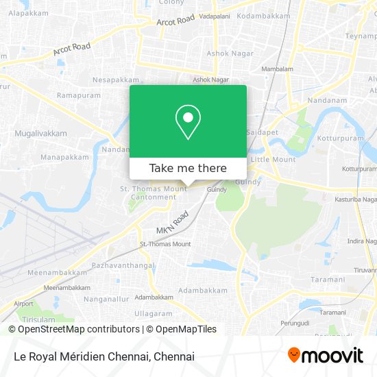 Le Royal Méridien Chennai map