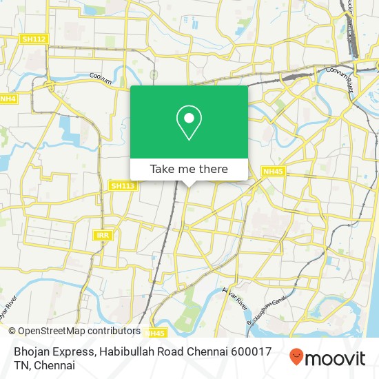 Bhojan Express, Habibullah Road Chennai 600017 TN map