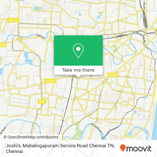 Joshi's, Mahalingapuram Service Road Chennai TN map