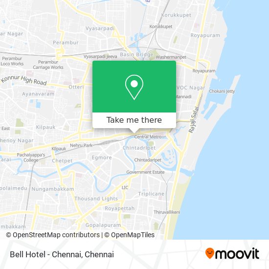 Bell Hotel - Chennai map