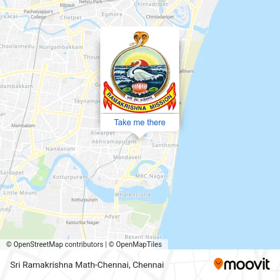 Sri Ramakrishna Math-Chennai map