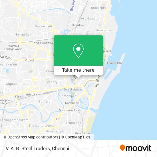 V. K. B. Steel Traders map