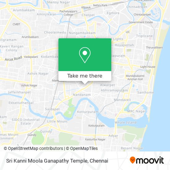 Sri Kanni Moola Ganapathy Temple map