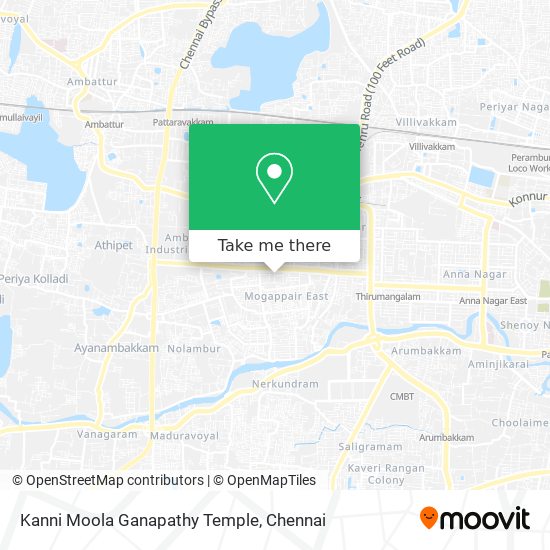 Kanni Moola Ganapathy Temple map