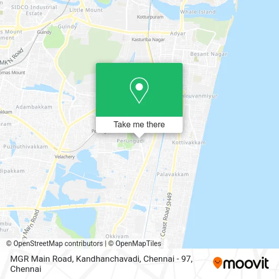 MGR Main Road, Kandhanchavadi, Chennai - 97 map