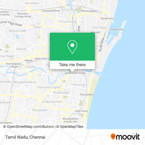 Tamil Nadu map