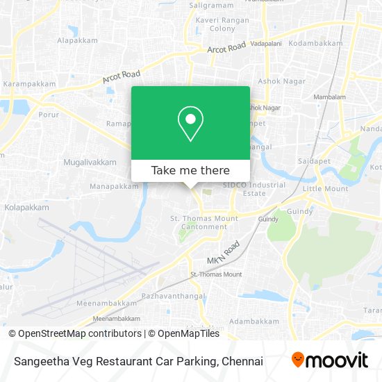 Sangeetha Veg Restaurant Car Parking map