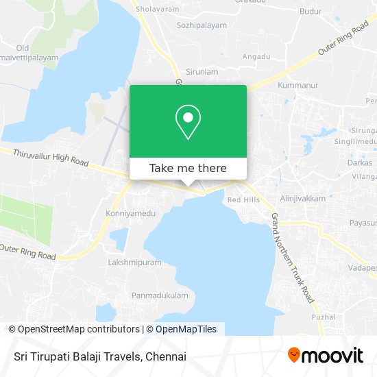 Sri Tirupati Balaji Travels map