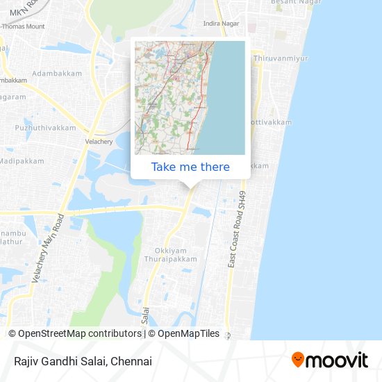 Rajiv Gandhi Salai map