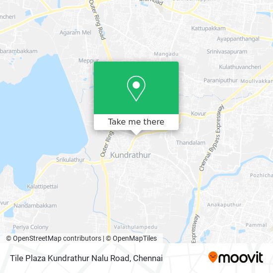 Tile Plaza Kundrathur Nalu Road map