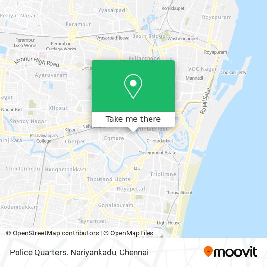 Police Quarters. Nariyankadu map