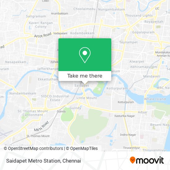 Saidapet Metro Station map