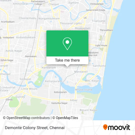 Demonte Colony Street map