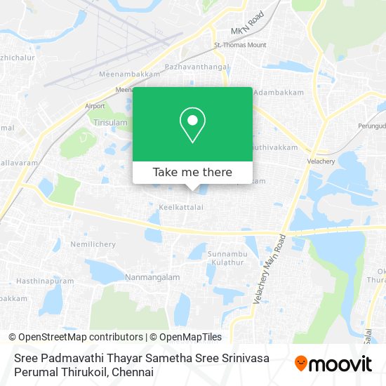 Sree Padmavathi Thayar Sametha Sree Srinivasa Perumal Thirukoil map