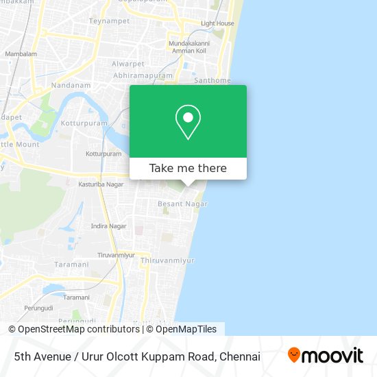 5th Avenue / Urur Olcott Kuppam Road map
