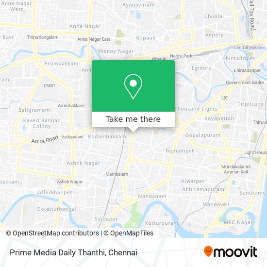 Prime Media Daily Thanthi map