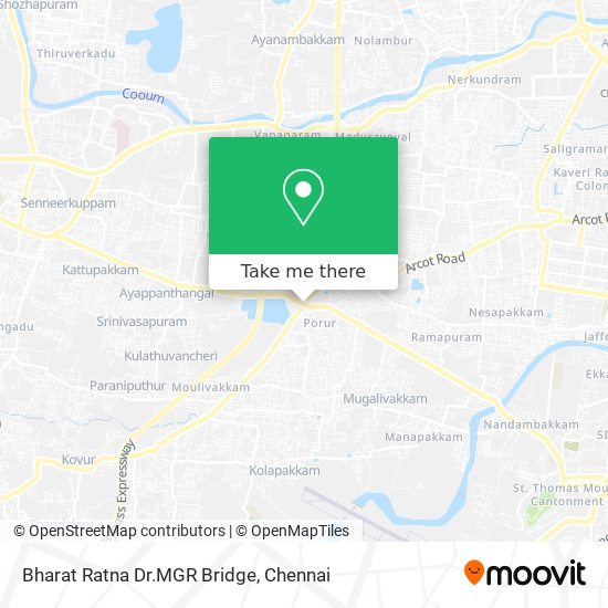 Bharat Ratna Dr.MGR Bridge map