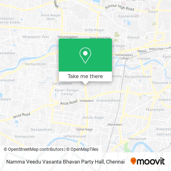 Namma Veedu Vasanta Bhavan Party Hall map