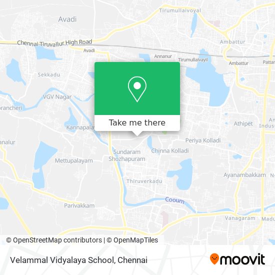 Velammal Vidyalaya School map