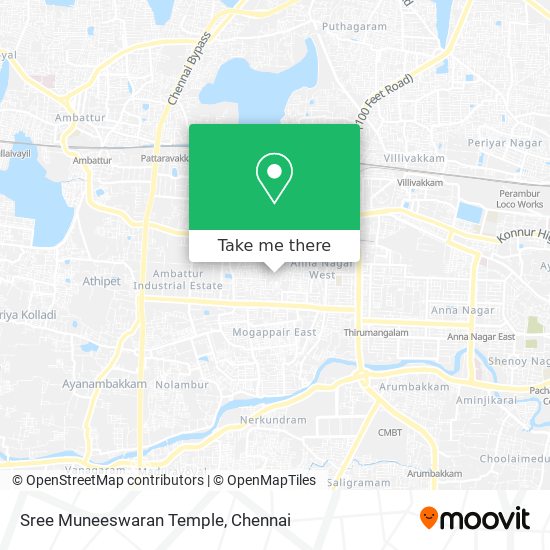 Sree Muneeswaran Temple map