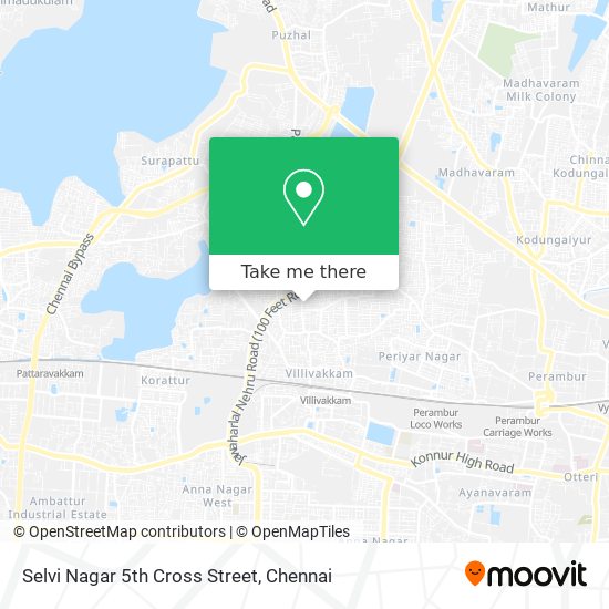 Selvi Nagar 5th Cross Street map