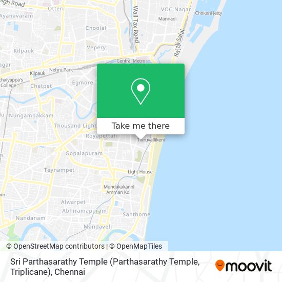 Sri Parthasarathy Temple (Parthasarathy Temple, Triplicane) map