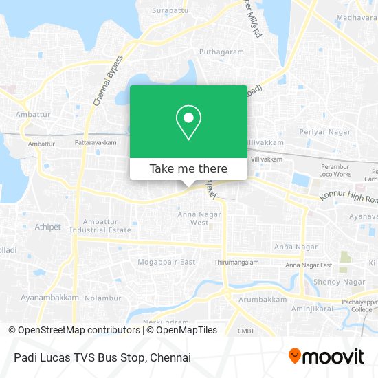 Padi Lucas TVS Bus Stop map